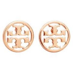 Tory Burch Gold Stud Logo Earrings